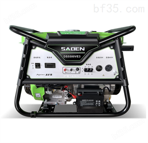 萨登5000瓦开架式汽油发电机施工用电优选