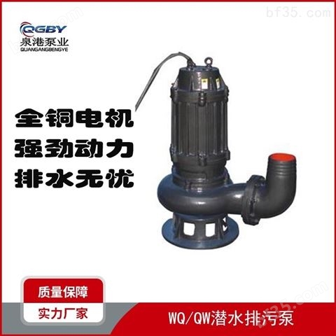WQ/QW排污泵无堵塞潜水泵工业排水泵潜污泵