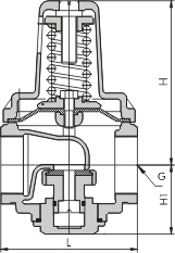 YZ11X水管减压阀结构图