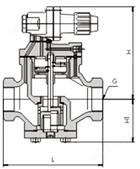 YG13H/Y型内螺纹高灵敏度蒸汽减压阀结构示意图